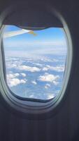 Observing the World from an Airplanes Perspective through the Window with Clouds video