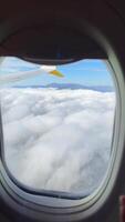 Revel in the tranquility and breathtaking views from a window seat on an airplane video