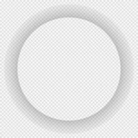 Realistic round shadow with soft edges. round shadow effect. Transparent shadow vector