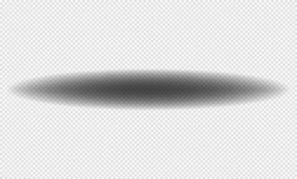 Realistic shadow with soft edges. shadow effect. Transparent oval shadow. vector