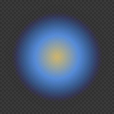 Blue lighting effect. Round flash. Glitter shining star, glowing spark. Light beam. Lens flares.