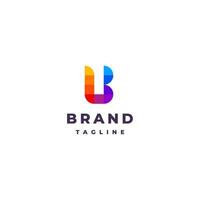 Simple Colorful Initial Letter UB Logo Design. Colorful Mosaic Letters U And B Logo Design. vector