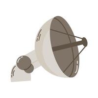 Satelite single element on white background. Space retro shuttle. vector