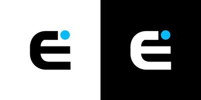 Letter E IE logo icon . Abstract modern business icon design vector
