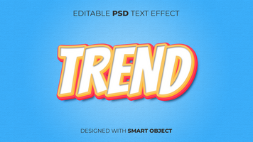 Text Effect of Trend Editable for Title, Copy, Poster, Event, Marketing, 3D Text, Caption, Style psd