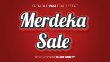 Text Effect of Merdeka Sale Indonesia Independence Day Editable for Title, Copy, Poster, Event, Marketing, 3D Text, Caption, Style psd