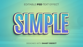 Text Effect of Simple Editable for Title, Copy, Poster, Event, Marketing, 3D Text, Caption, Style psd