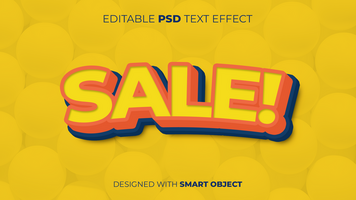 Text Effect of Sale Editable for Title, Copy, Poster, Event, Marketing, 3D Text, Caption, Style psd