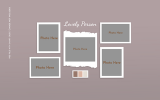 Realistic and minimalist moodboard polaroid photo paper frame mockup psd