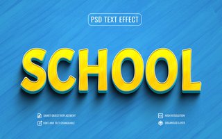 back to school text effect in 3d style on chalkboard psd