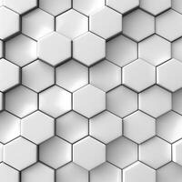 Home decoration hexagonal ceramic wall tiles, white natural stone wallpaper pattern. photo