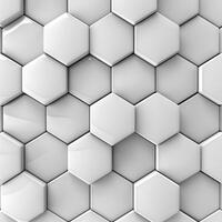 Home decoration hexagonal ceramic wall tiles, white natural stone wallpaper pattern. photo