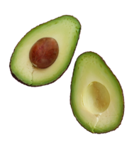 Fresh half avocado on an isolated background transparent picture png