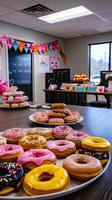 Office Donut Party photo