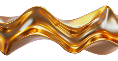Abstract golden wave rendering in high fidelity png