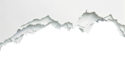 Torn paper edge with white background for digital design, cut out - stock png. png