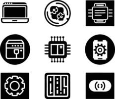 set of technology icon. technology, digital, background, business, network, data, abstract, futuristic, information vector