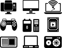set of technology icon. technology, digital, background, business, network, data, abstract, futuristic, information vector