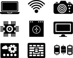 set of technology icon. technology, digital, background, business, network, data, abstract, futuristic, information vector