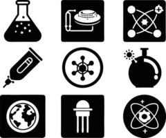 set of science icon . science, technology, research, medical, chemistry, background, innovation vector
