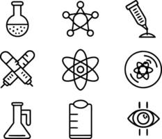 set of science icon . science, technology, research, medical, chemistry, background, innovation vector