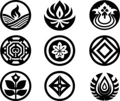 set of branding icon illustration. brand, business, design, branding, concept, background, icon, corporate, identity vector