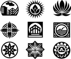 set of branding icon illustration. brand, business, design, branding, concept, background, icon, corporate, identity vector
