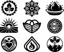 set of branding icon illustration. brand, business, design, branding, concept, background, icon, corporate, identity vector