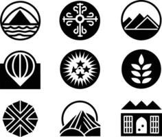 set of branding icon illustration. brand, business, design, branding, concept, background, icon, corporate, identity vector