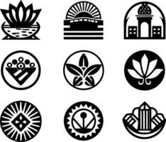 set of branding icon illustration. brand, business, design, branding, concept, background, icon, corporate, identity vector