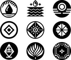 set of branding icon illustration. brand, business, design, branding, concept, background, icon, corporate, identity vector