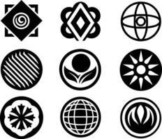 set of branding icon illustration. brand, business, design, branding, concept, background, icon, corporate, identity vector