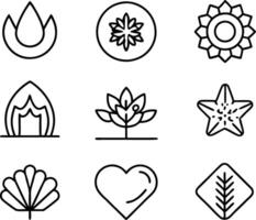 set of branding icon line art. brand, business, design, branding, concept, background, icon, corporate, identity, company vector