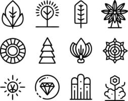set of branding icon line art. brand, business, design, branding, concept, background, icon, corporate, identity, company vector
