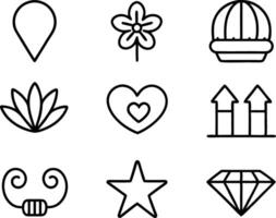 set of branding icon line art. brand, business, design, branding, concept, background, icon, corporate, identity, company vector