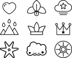 set of branding icon line art. brand, business, design, branding, concept, background, icon, corporate, identity, company vector