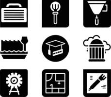 set of workshop icon illustration. communication, business, management, leadership, seminar, support, person vector