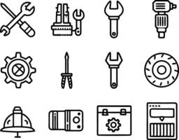set of workshop icon illustration. communication, business, management, leadership, seminar, support, person vector