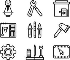 set of workshop icon illustration. communication, business, management, leadership, seminar, support, person vector