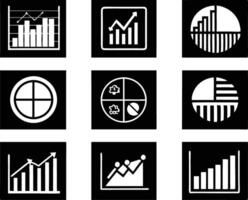 set of statistics icon illustration. business, chart, graph, statistics, data, finance, investment, concept, analysis vector