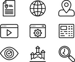 set of ui and ux icon illustration. screen, technology, ux, illustration, web, template, user, application, graphic, business vector