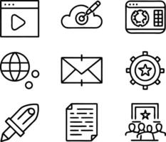 set of ui and ux icon illustration. screen, technology, ux, illustration, web, template, user, application, graphic, business vector