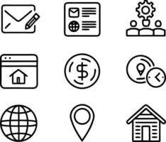 set of ui and ux icon illustration. screen, technology, ux, illustration, web, template, user, application, graphic, business vector