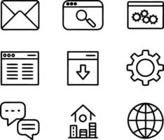 set of ui and ux icon illustration. screen, technology, ux, illustration, web, template, user, application, graphic, business vector