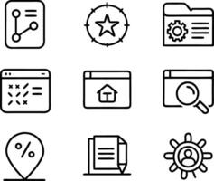 set of ui and ux icon illustration. screen, technology, ux, illustration, web, template, user, application, graphic, business vector