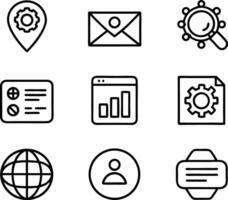 set of ui and ux icon illustration. screen, technology, ux, illustration, web, template, user, application, graphic, business vector