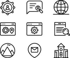 set of ui and ux icon illustration. screen, technology, ux, illustration, web, template, user, application, graphic, business vector