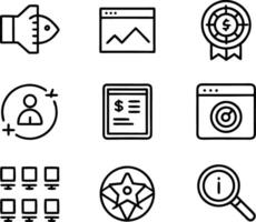 set of ui and ux icon illustration. screen, technology, ux, illustration, web, template, user, application, graphic, business vector