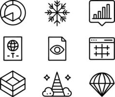 set of ui and ux icon illustration. screen, technology, ux, illustration, web, template, user, application, graphic, business vector