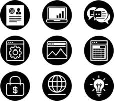 set of ui and ux icon illustration. screen, technology, ux, illustration, web, template, user, application, graphic, business vector